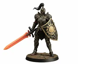 Paladin/Fighter Human Male D&D Miniature (40mm)