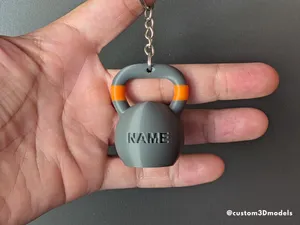 Customizable Kettlebell Keychain | Version 1