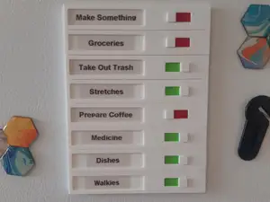 Magnetic Toggleable Physical Todo List For Fridge