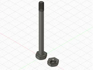 Hex head M3 Screw and 2 mm hex nut