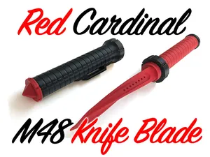 M 48 Cardinal Sin Red Cyclone Fixed Blade Knife