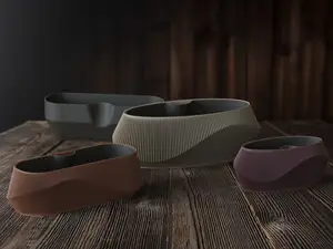 Wave Facade Triple Self-Watering Planters
