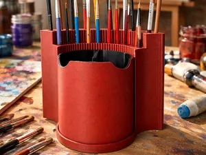 Artist's brush station & cleaning cup