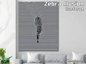 Zebra Illusion Hueforge