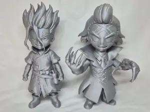 Dr. Stone Senku & Xeno Deformed Figures