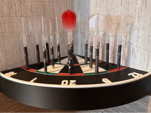 Dart Halter, Dartboard in Originalgröße, 15 Darts