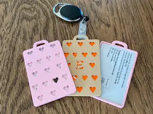 Id card holder - Heart pattern with letters