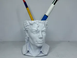 Michael Jackson Bust Pen Holder Desktop Organizer
