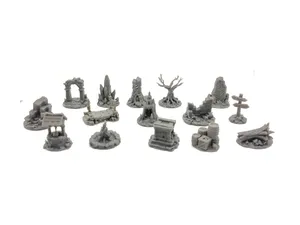 Fantasy Terrain Miniatures Set Scenery Pieces