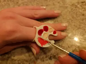 Nail art palette ring