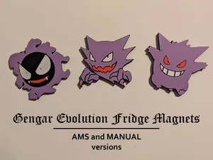 Gengar Evolution Fridge Magnets