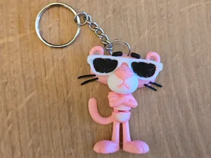 Pink Panther flexi keychain
