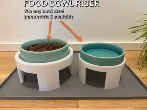 Parametric Petfood Bowl Riser - with MakerWorld!!