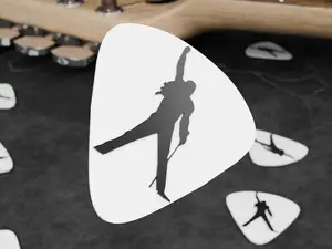 Queen Freddie Mercury Guitar pick 3D logo