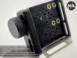 Sturdy E-scooter phone holder