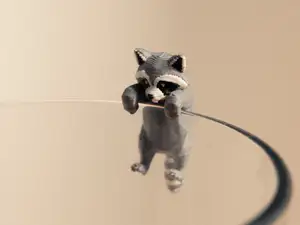 Low Poly Raccoon Glass Buddy
