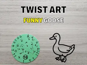 Twist Art 16 Goose - Rotary Drawing Stencil