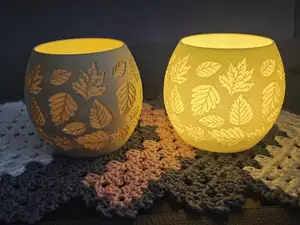 Tealight with fall decor