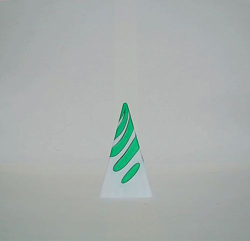 Spiral Passthrough Pyramid Vortex Fidget