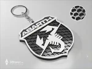 Abarth logo keychain