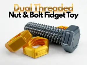 Dual Threaded Nut & Bolt Fidget Toy