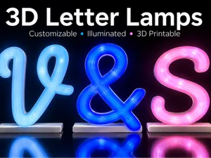 Custom 3D Letter Lamps – Print Your Own Glow