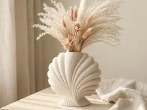 The Scallop Shell Vase - Organic Coastal Decor