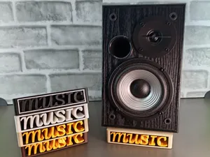 Bookshelf Speaker Stand Display Angled Easy Print