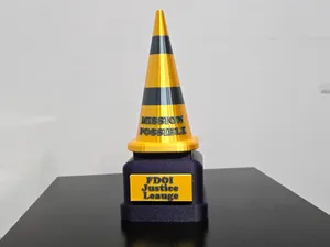Traffic Cone Trophy – The Golden Road to Success
