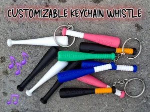 Baseball Whistle Bat - Customizable Keychain