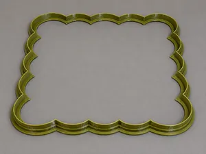 Square scalloped clay cutter