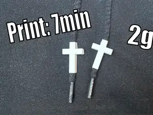 Christian Cross Hoodie Drawstring Beads