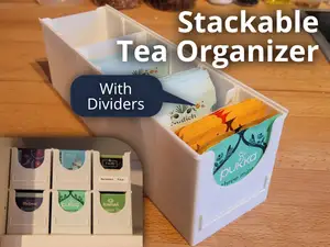 Stackable Tea Organizer with Dividers