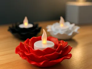 Candle Holder/ Kerzenhalter rose Tellichthalter 