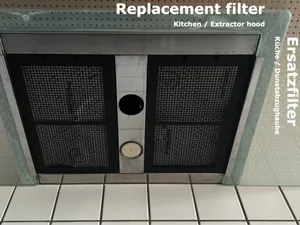 Ersatzgitter für Fettfilter einer Dunstabzughaube