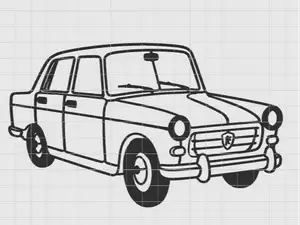 Wall art Peugeot 404