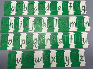 Letter formation alphabet puzzle stencils
