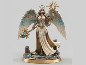 Cleric Aasimar Female D&D Miniature (45mm)