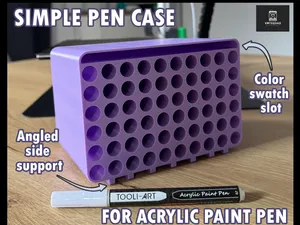 Tooli-Art Acrylic Pen case with color swatch slot