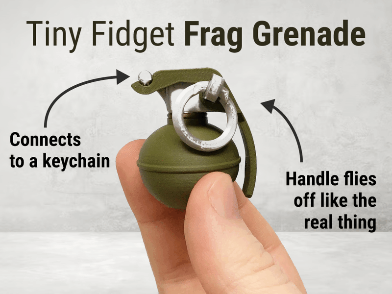 Tiny Fidget M67 Frag Grenade with Flying Handle
