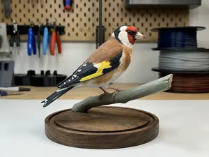 Cardellino su ramo – Statuetta decorativa