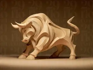 Flowing BULL Sculpture