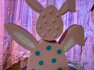 Easter Egg With Bunny Ears Straw Topper