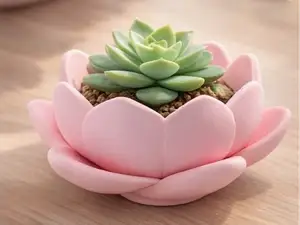 Cute Lotus Planter Mini Desk Decor Gift Pot
