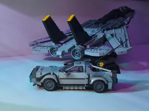 Custom wheels for Légo Delorean time machine 77256