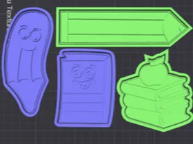 School supplies cookie cutter
