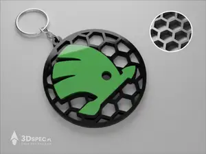 Skoda logo keychain