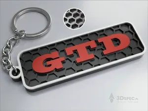 GTD Performance | Modern Honeycomb Grid keychain