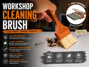 Workshop Cleaning Brush | 3-Part Assembly