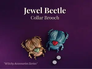 Jewel Beetle - Magnetic Collar Brooch